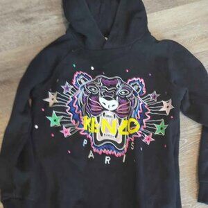 KENZO KIDS Girls Black Logo Jumper Dress size 10